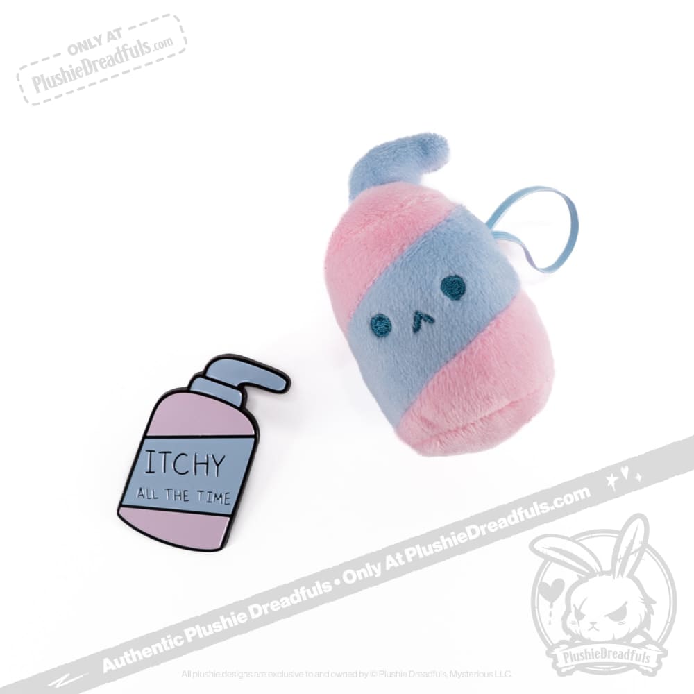 Plushie Dreadfuls - Eczema Lotion Buddy Enamel Pin Pin