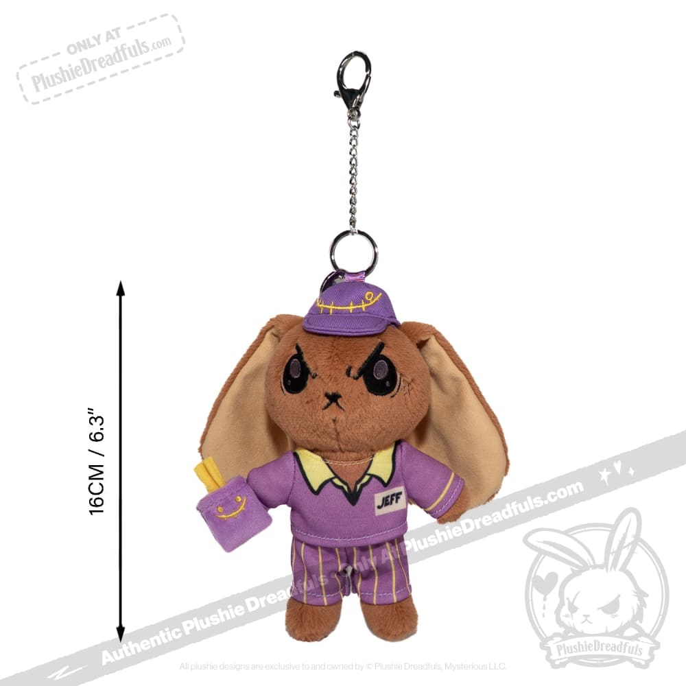 Fast Food Worker Plush Keychain Accessory – Mysterious