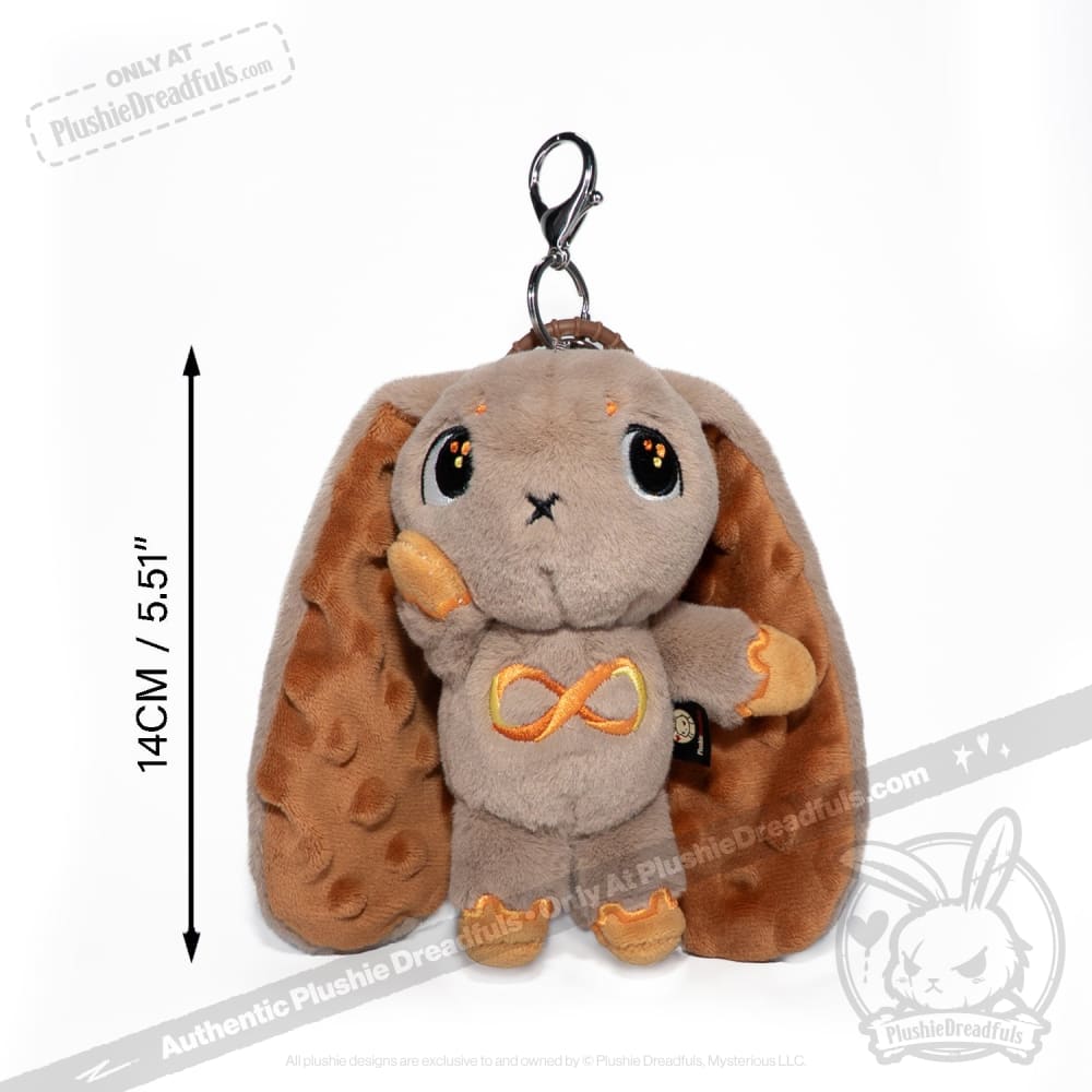 Gold Autism Rabbit Plush Keychain Accessory – Mysterious