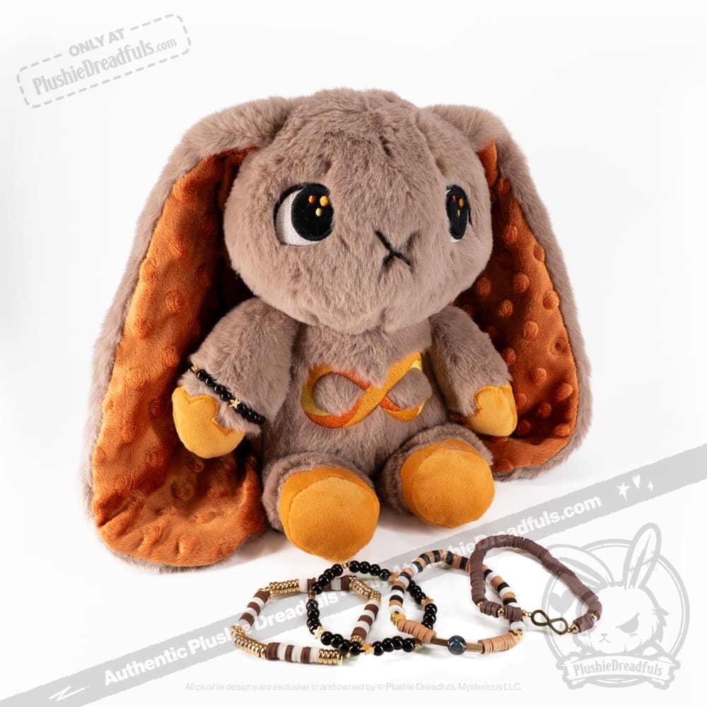Plushie Dreadfuls - Gold Autism Rabbit Stacking Friendship Bracelet
