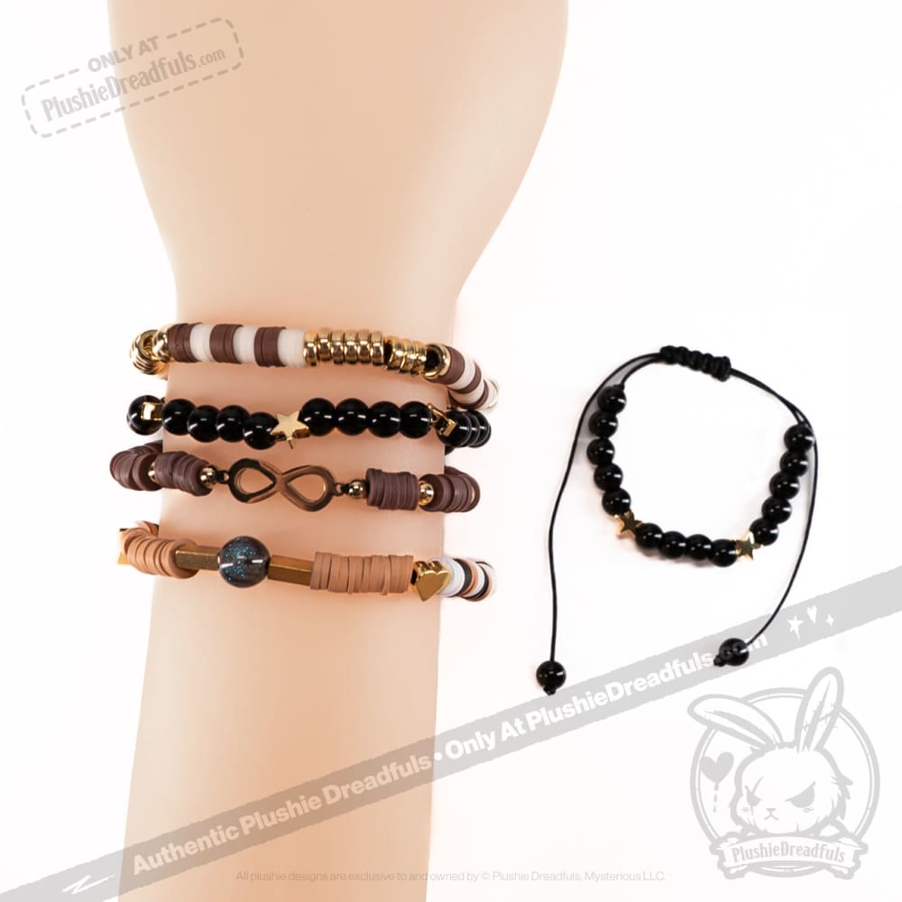 Plushie Dreadfuls - Gold Autism Rabbit Stacking Friendship Bracelet