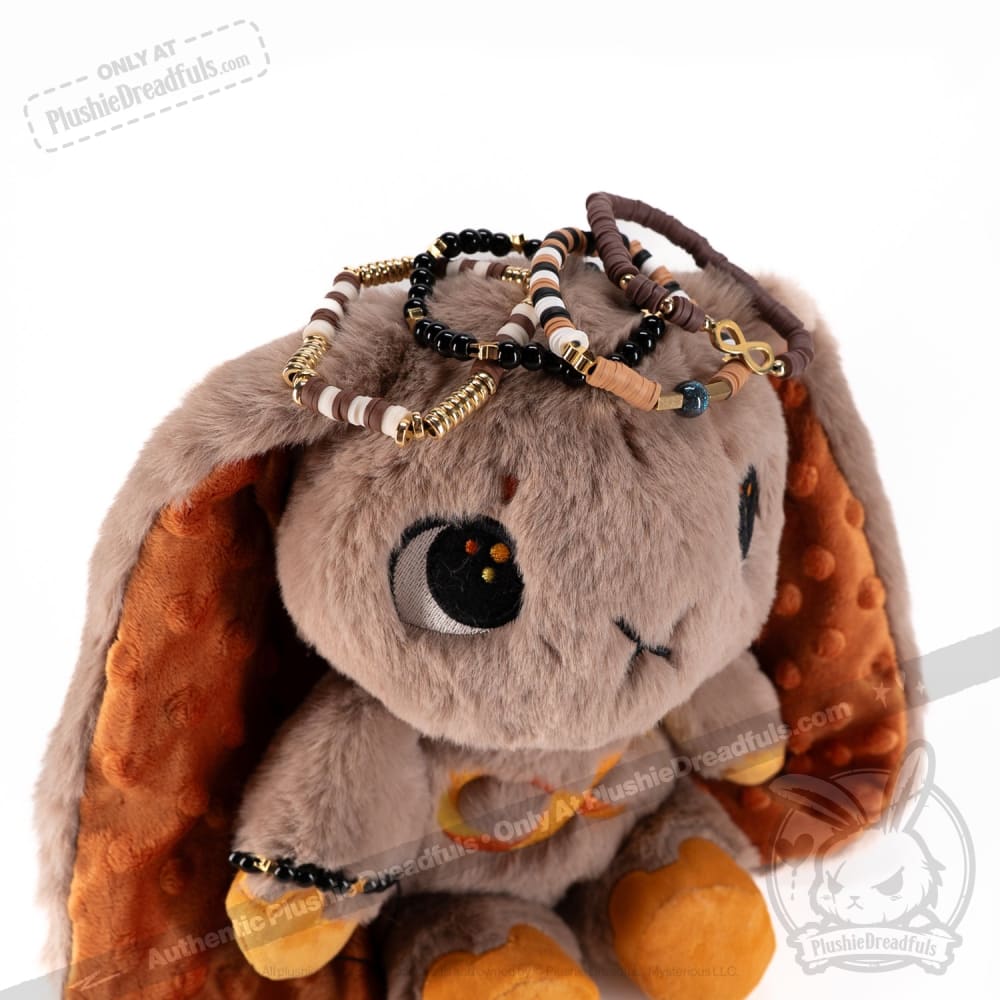 Plushie Dreadfuls - Gold Autism Rabbit Stacking Friendship Bracelet