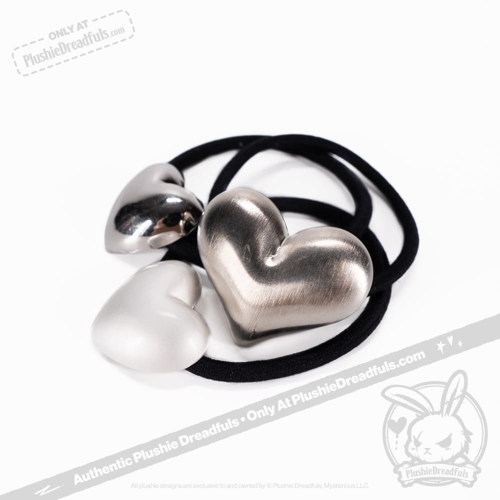 Plushie Dreadfuls - Goth Girl 3 Heart Bracelet Set