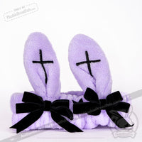 Load image into Gallery viewer, Goth Rabbit Spa Headband - 2 Pack - Mysterious
