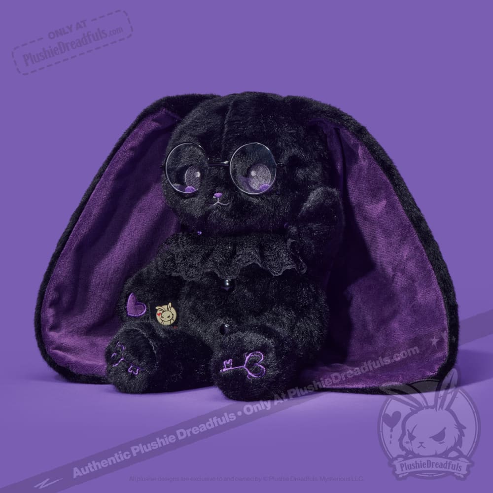 Goth Shy Rabbit - Plush Stuffed Animal – Mysterious