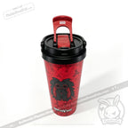 Grey Anxiety Rabbit Cup - Plush Head and Cup Collector Set - thermos