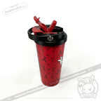 Grey Anxiety Rabbit Cup - Plush Head and Cup Collector Set - thermos