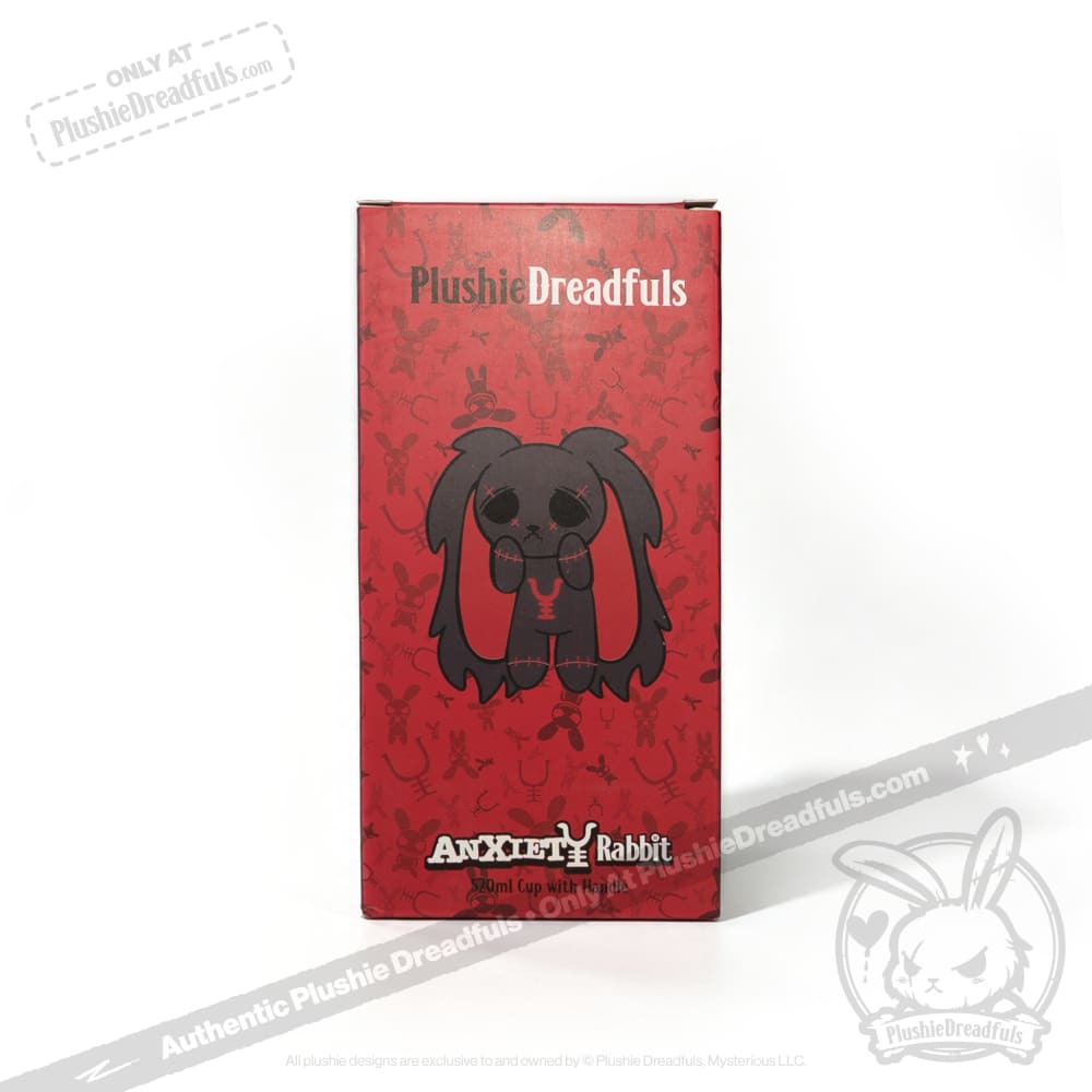 Grey Anxiety Rabbit Cup - Plush Head and Cup Collector Set - thermos