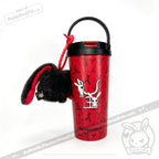 Grey Anxiety Rabbit Cup - Plush Head and Cup Collector Set - thermos
