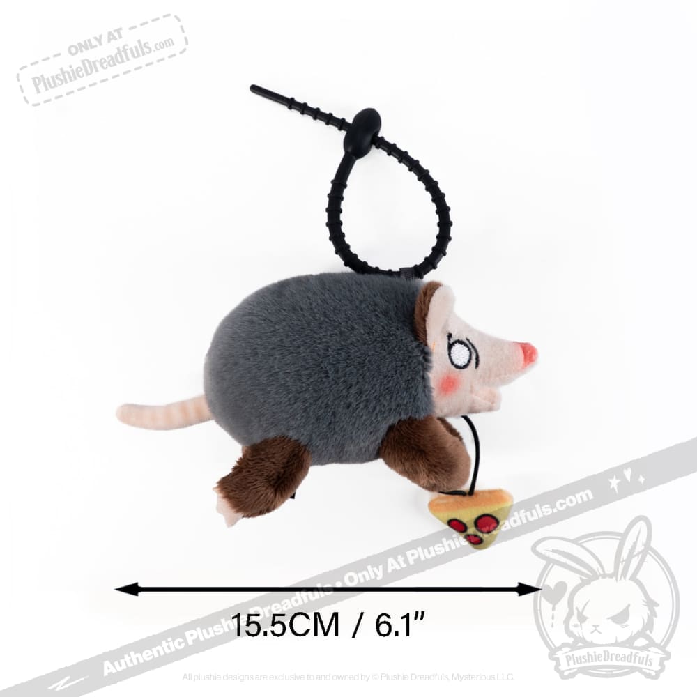 Plushie Dreadfuls - Hangry Pizza Opossum Plush Keychain Keychain