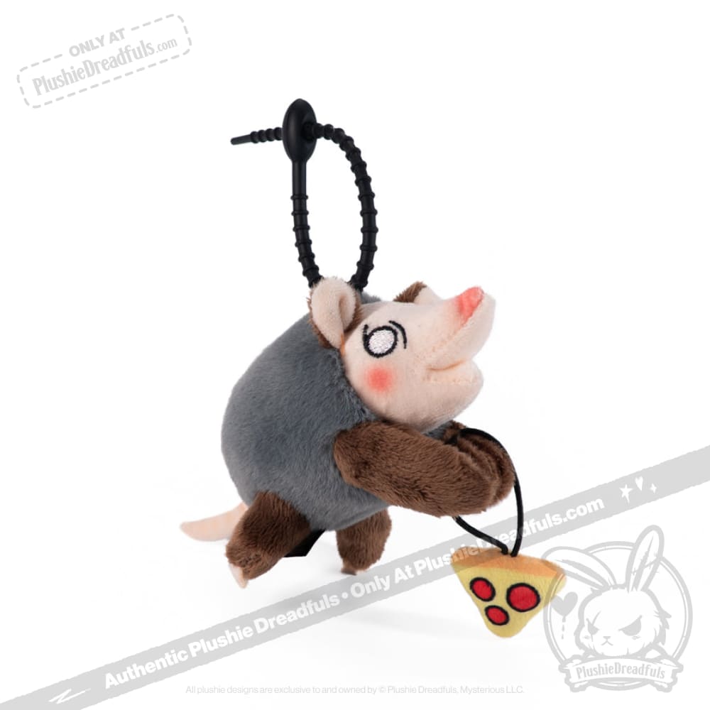 Hangry Pizza Opossum Plush Keychain – Mysterious