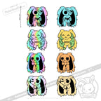 Plushie Dreadfuls Holographic Mood Stickers sticker