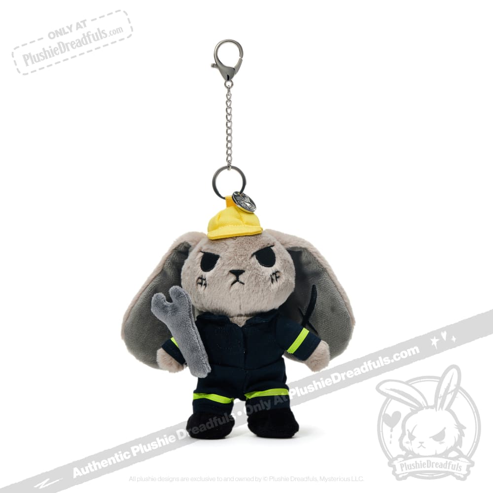 Job Site Worker Plush Keychain Accessory – Mysterious