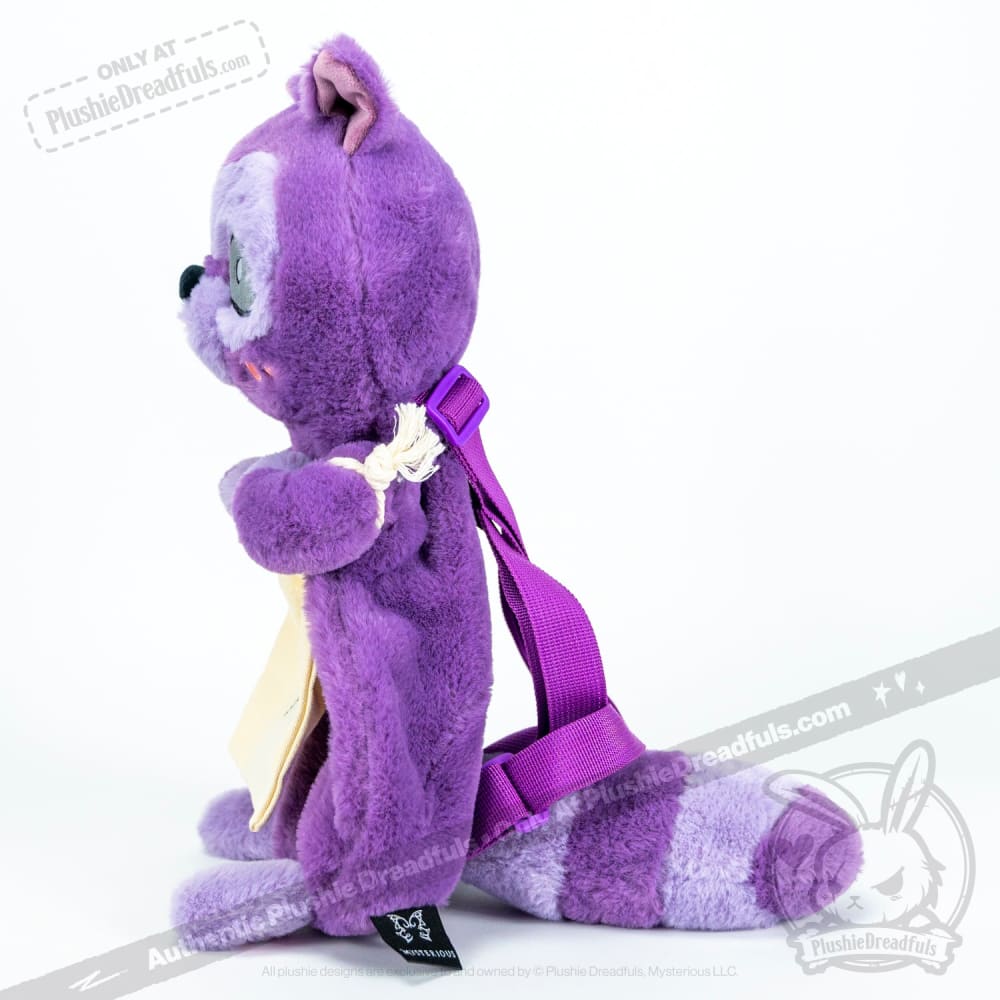 Plushie Dreadfuls -  Klepto Raccoon Plush Backpack - Mysterious
