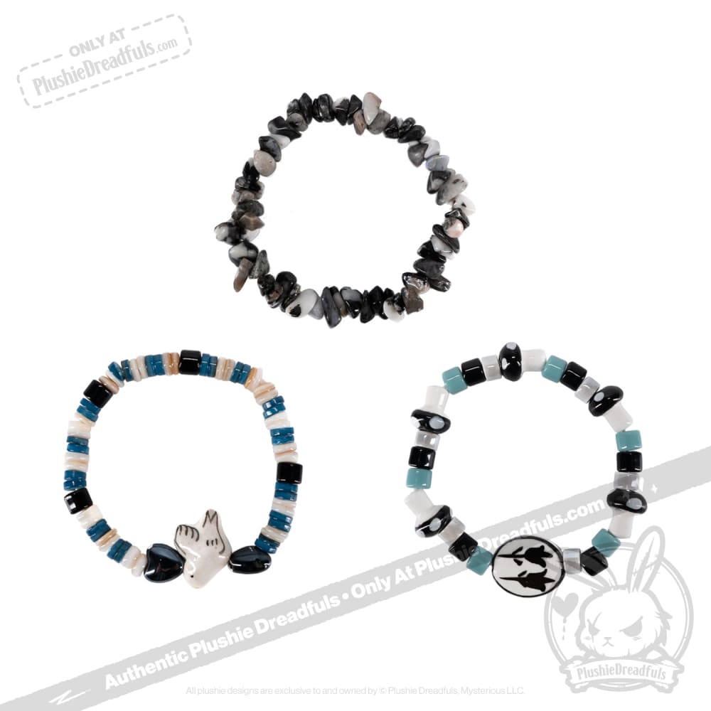 Plushie Dreadfuls - Magpie Stacking Friendship Bracelet