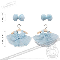 Load image into Gallery viewer, Mini Plush Outfit - Baby Blue Pinafore Dress accessory
