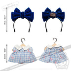 Mini Plush Outfit Big Blue Bow Outfit accessory