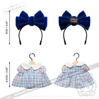 Load image into Gallery viewer, Mini Plush Outfit Big Blue Bow Outfit accessory
