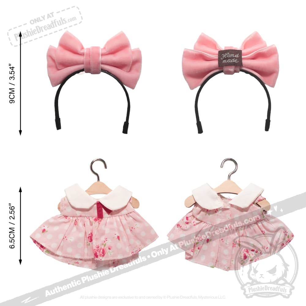 Mini Plush Outfit Big Pink Bow Outfit accessory