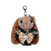 Load image into Gallery viewer, Mini Plush Outfit -Black Kimono accessory

