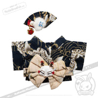 Load image into Gallery viewer, Mini Plush Outfit -Black Kimono accessory
