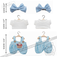 Load image into Gallery viewer, Mini Plush Outfit - Blue Bow Gingham Outfit accessory
