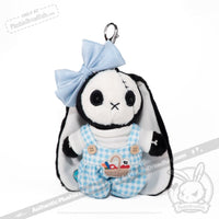 Load image into Gallery viewer, Mini Plush Outfit - Blue Bow Gingham Outfit accessory
