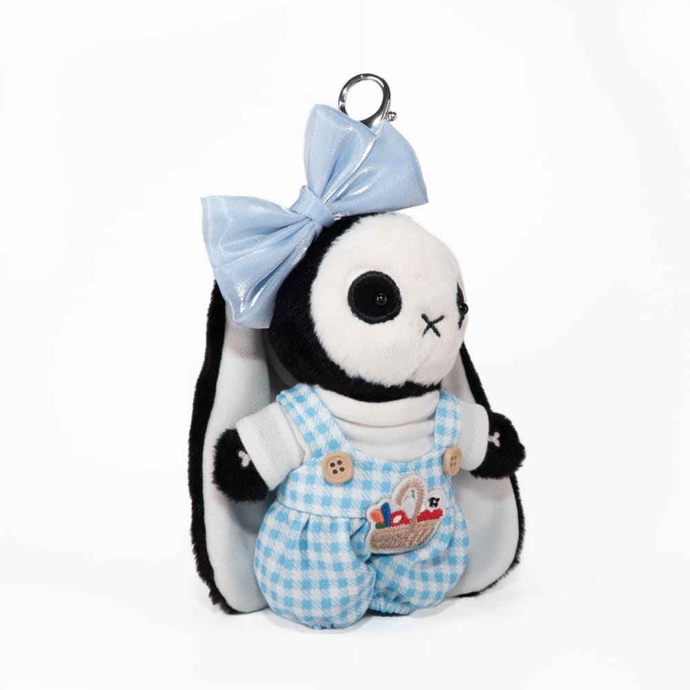 Mini Plush Outfit - Blue Bow Gingham Outfit accessory