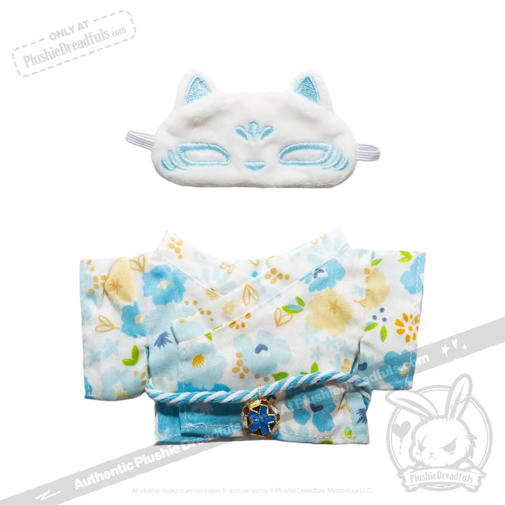 Mini Plush Outfit -Blue Kitty Kimono accessory