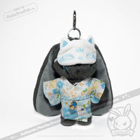 Load image into Gallery viewer, Mini Plush Outfit -Blue Kitty Kimono accessory
