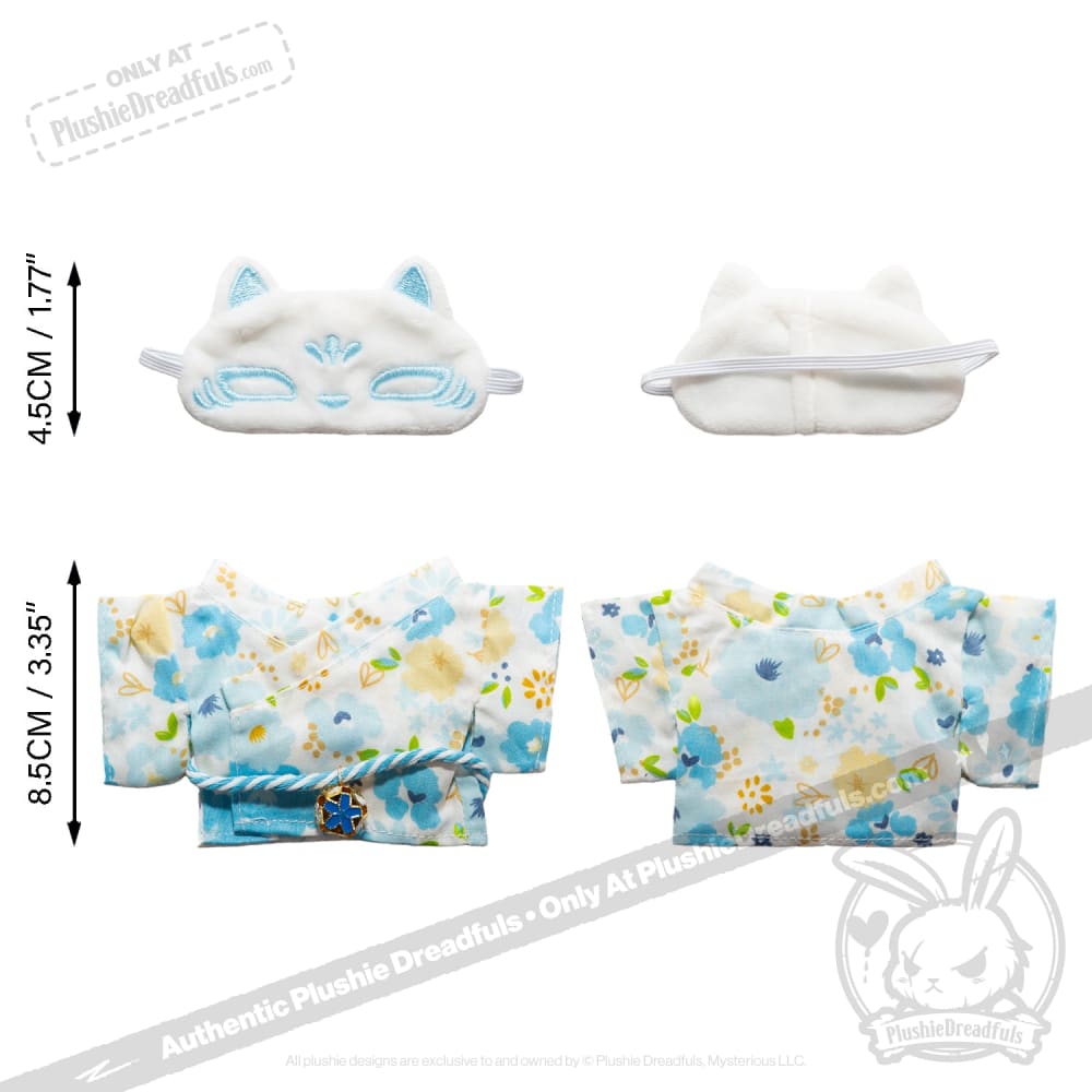 Mini Plush Outfit -Blue Kitty Kimono accessory