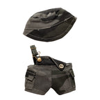 Mini Plush Outfit Camo off the Shoulder Overalls accessory