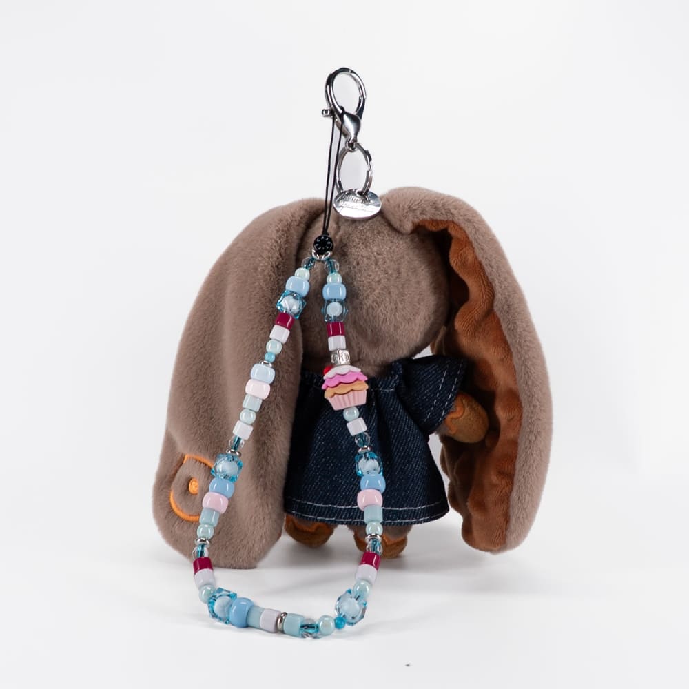 Mini Plush Outfit - Denim Pearl Bow Dress accessory