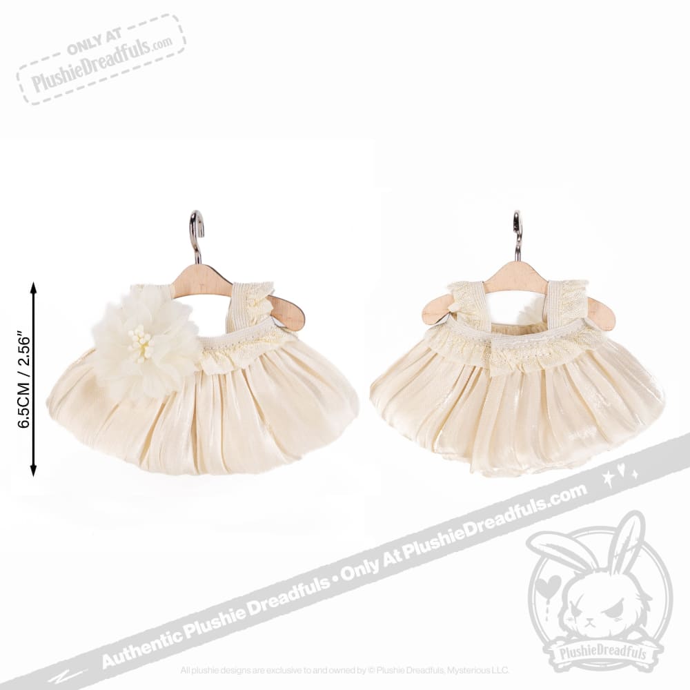 Mini Plush Outfit - Fancy White Dress accessory