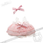 Mini Plush Outfit Frilly Pink Two Tier Dress accessory