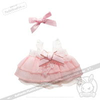 Load image into Gallery viewer, Mini Plush Outfit Frilly Pink Two Tier Dress accessory
