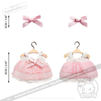 Load image into Gallery viewer, Mini Plush Outfit Frilly Pink Two Tier Dress accessory
