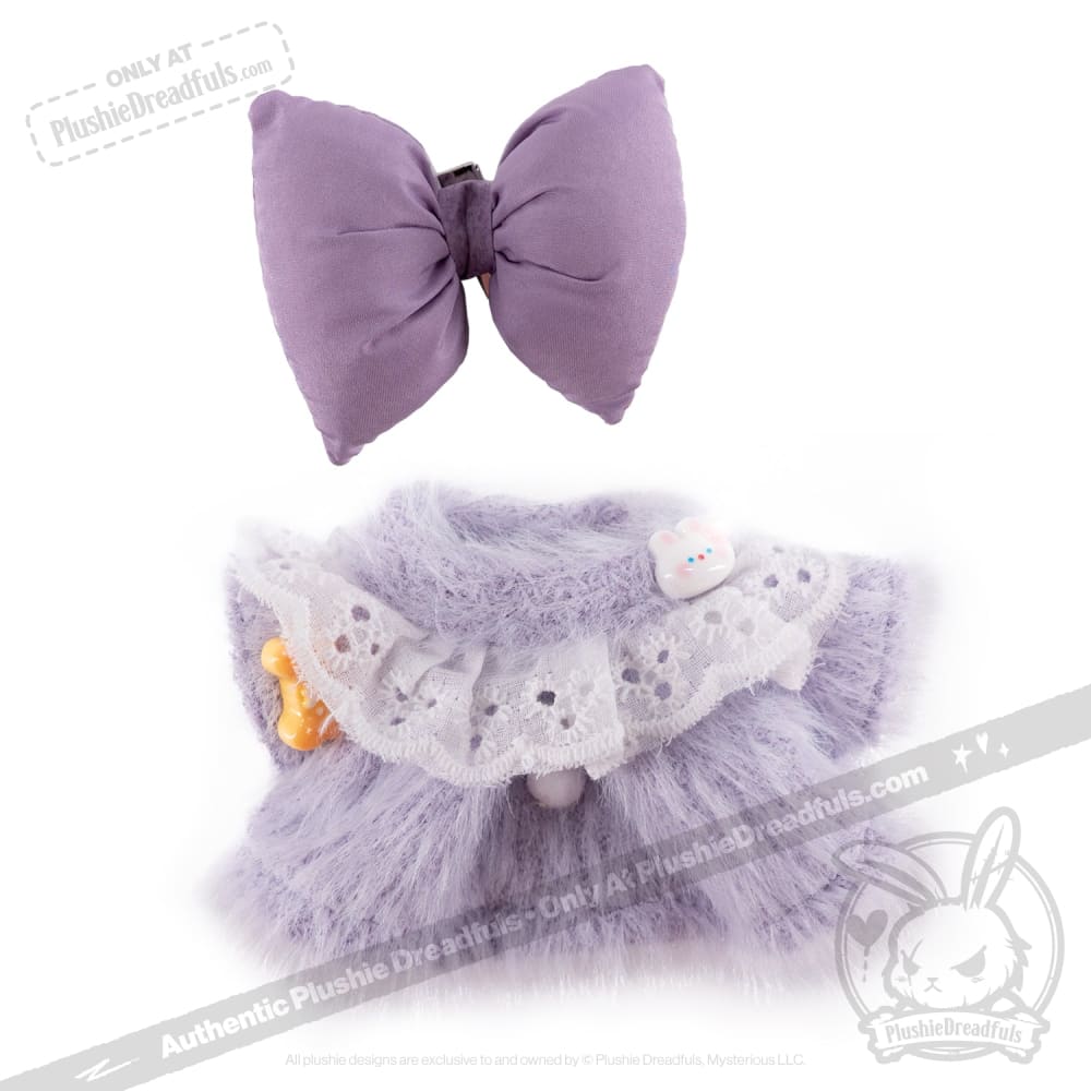 Mini Plush Outfit - Fuzzy Purple Dress accessory