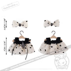 Mini Plush Outfit Heart Polka Dot Dress accessory