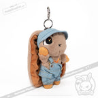 Mini Plush Outfit Light Denim off the Shoulder Overalls accessory