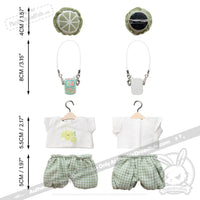Load image into Gallery viewer, Mini Plush Outfit - Lime Gingham Outfit accessory
