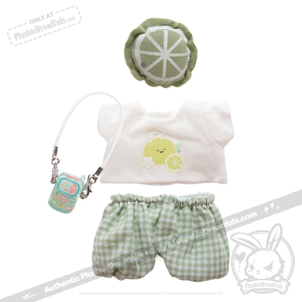 Mini Plush Outfit - Lime Gingham Outfit accessory