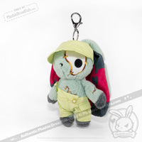 Load image into Gallery viewer, Mini Plush Outfit Lime off the Shoulder Overalls accessory
