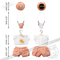 Load image into Gallery viewer, Mini Plush Outfit - Orange Gingham Outfit accessory

