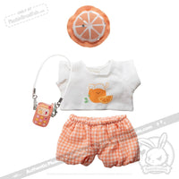 Load image into Gallery viewer, Mini Plush Outfit - Orange Gingham Outfit accessory
