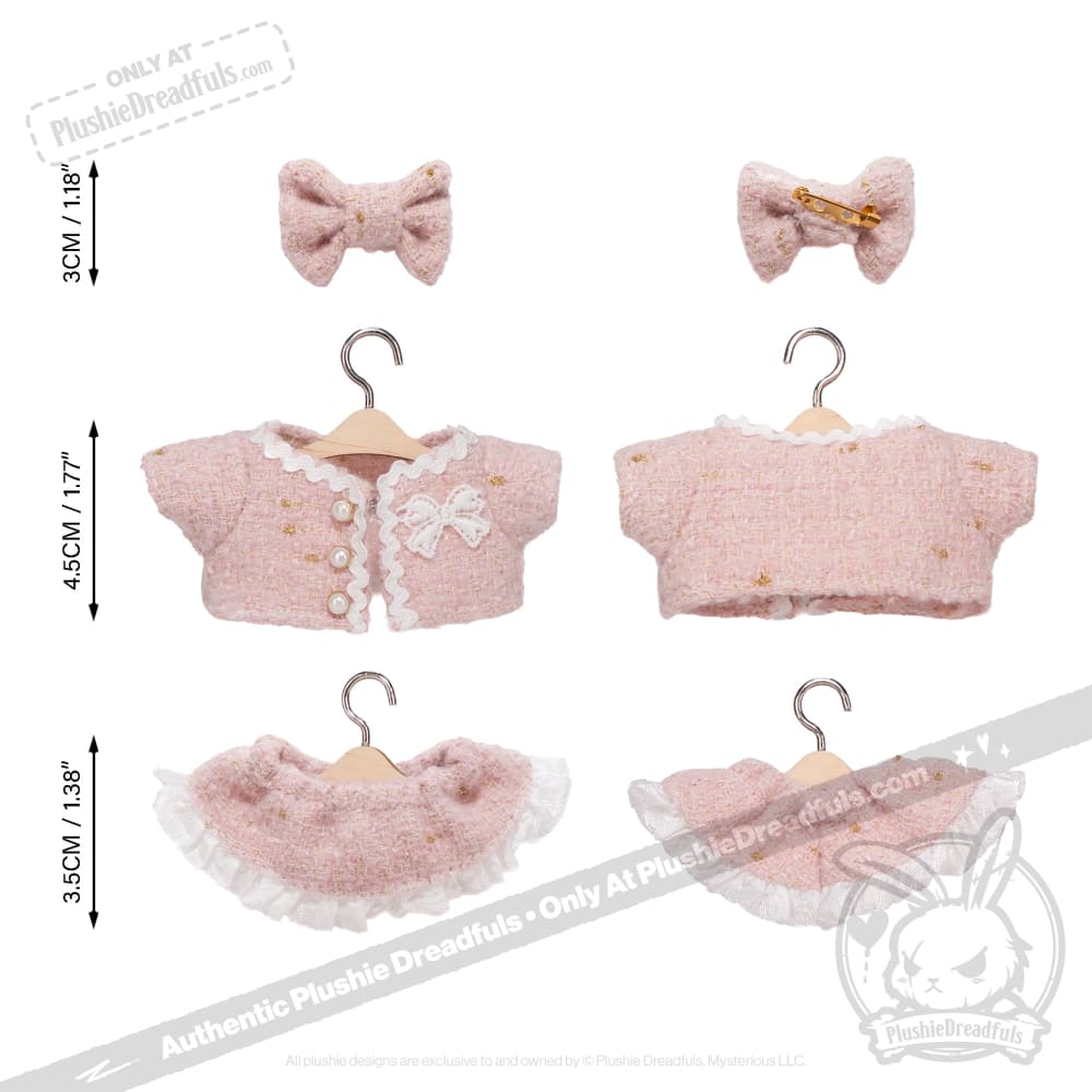 Mini Plush Outfit - Pastel Tweed Ensemble accessory