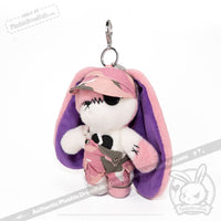 Load image into Gallery viewer, Mini Plush Outfit Pink Camo off the Shoulder Overalls accessory
