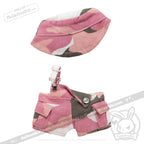 Mini Plush Outfit Pink Camo off the Shoulder Overalls accessory