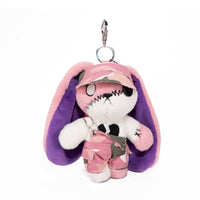 Load image into Gallery viewer, Mini Plush Outfit Pink Camo off the Shoulder Overalls accessory
