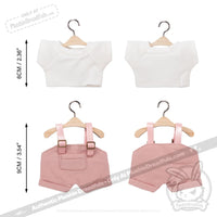 Load image into Gallery viewer, Mini Plush Outfit - Pink Farmeralls accessory
